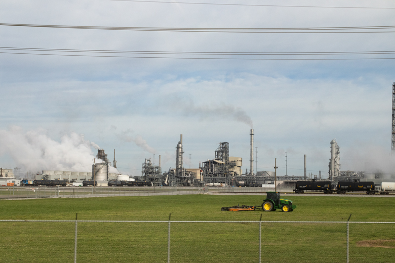 In southeastern Louisiana, CF Industries’ Donaldsonville complex sits along the west bank of the Mississippi River. It is the world’s largest ammonia production facility and produces 8 million tons of nitrogen products each year.
Credit: Josie Heimsoth/Missourian 

