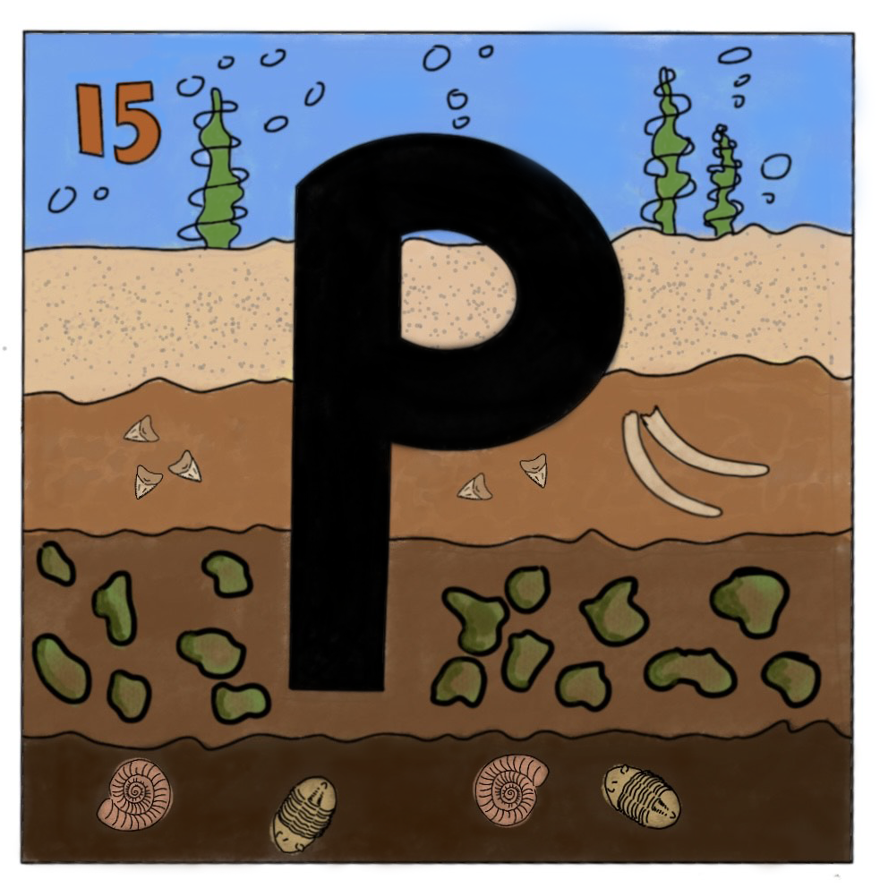 letter 'P' illustrated