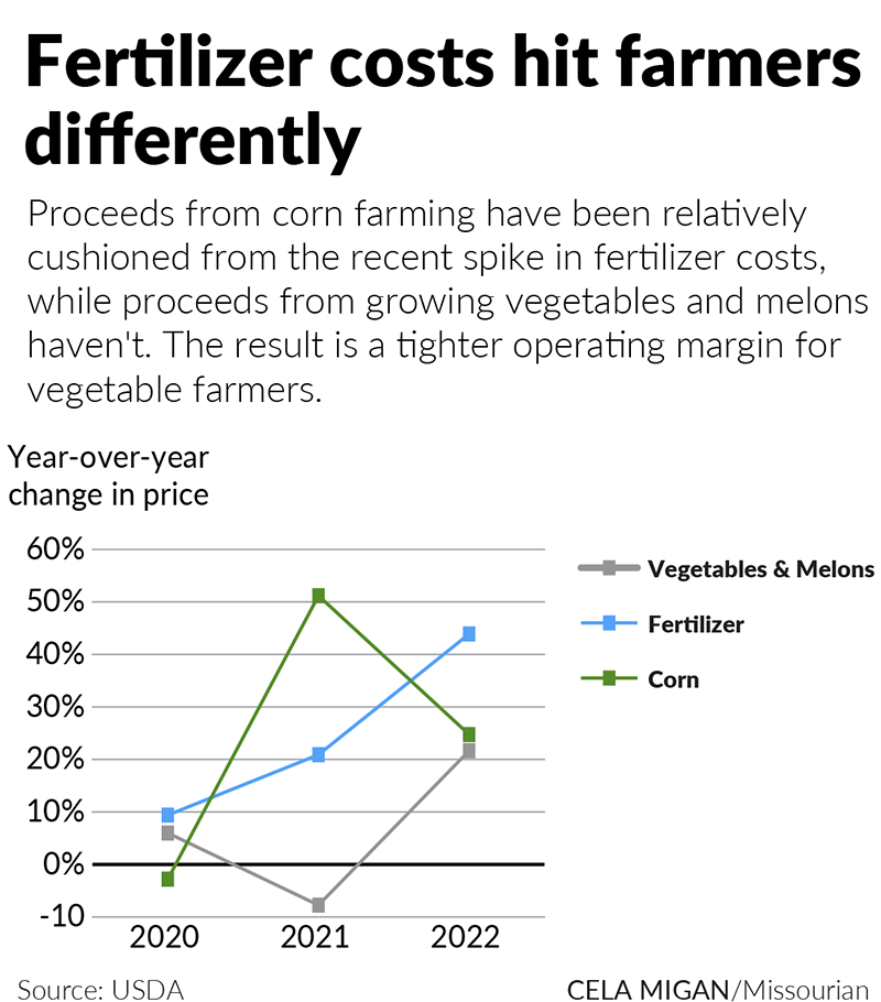 fertilizer costs hit farmers differently graphic