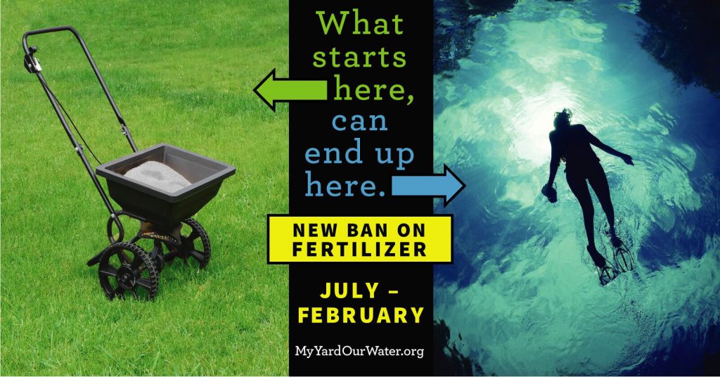 Alachua County, home to Gainesville and the University of Florida,  is one of about 130 local governments in the state that regulate landscape fertilizer in an effort to protect water quality. The Florida Legislature passed last-minute language in the state’s budget bill that would halt new bans while UF’s IFAS studies their effectiveness. (Courtesy Alachua County Environmental Protection Department, Water Resources Program)
