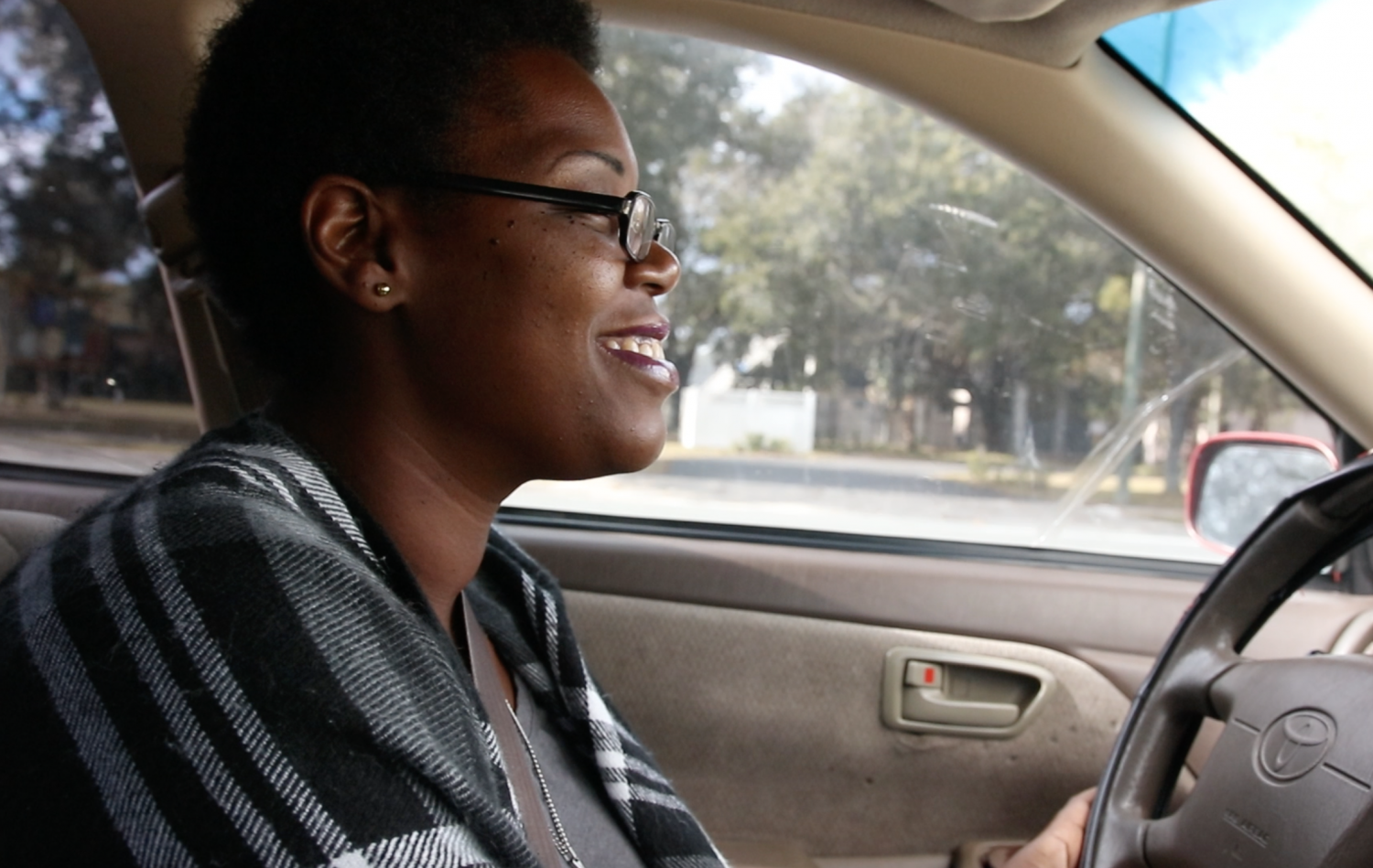 Jhody drives to meet community organizers for lunch. After finding a network of activists, she also found her voice.