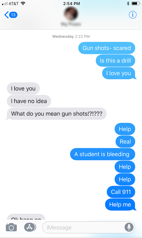 Texts between Dara and her husband reveal the fear she felt inside her classroom. "It's a safe school," she said. "This was just unimaginable."
